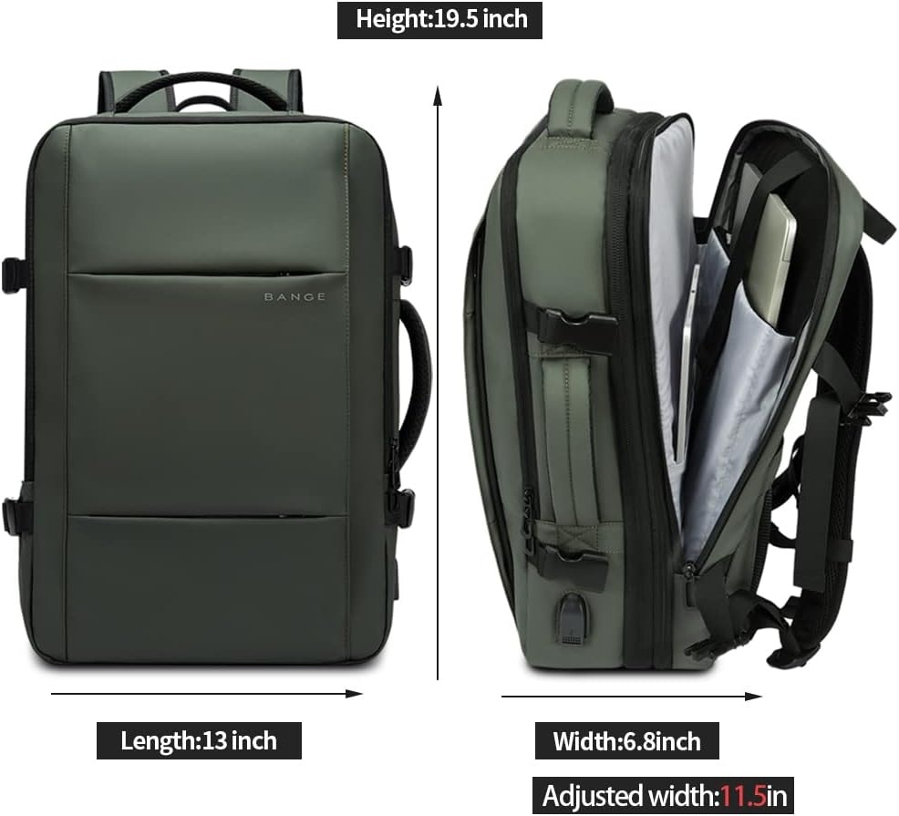 Expandable 26–45L Waterproof Travel Backpack with Laptop Sleeve & Duffle Carry | LoungeYard — product view 6