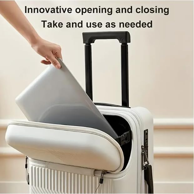 LoungeYard | Hard Shell Cabin Luggage with Cup Holder, USB Port & TSA Lock — product view 3