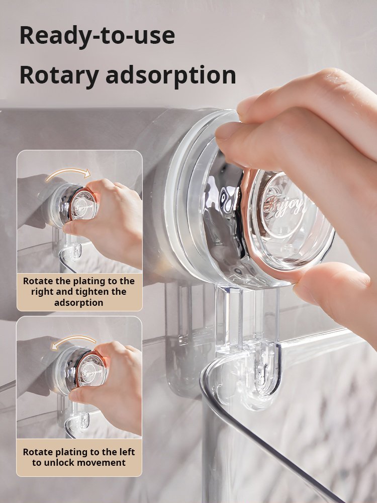 LoungeYard | Light Luxury Style Glacier Pattern Suction Cup Shelf — product view 1