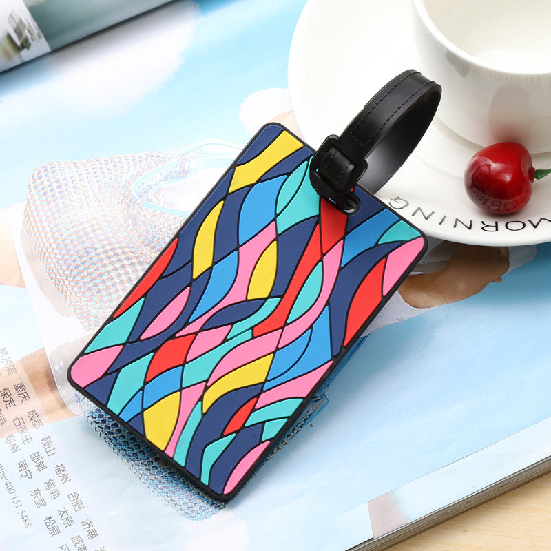 Unisex Vibrantly Patterned Travel Luggage Tag LoungeYard — product view 1