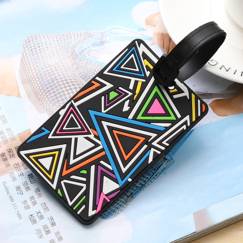 Unisex Vibrantly Patterned Travel Luggage Tag LoungeYard — product view 3