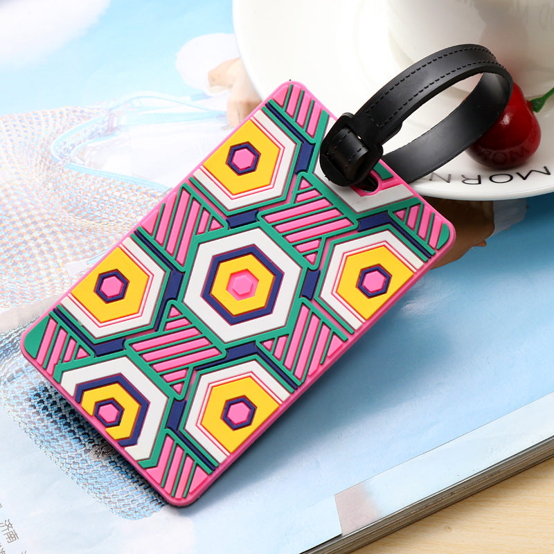 Unisex Vibrantly Patterned Travel Luggage Tag LoungeYard — product view 6