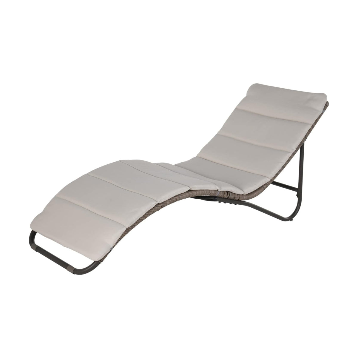 LOUNGE YARD Outdoor Chaise Lounge Sunbathing Chair Lounger with All-Weather Wicker Cushion for Poolside — product view 1