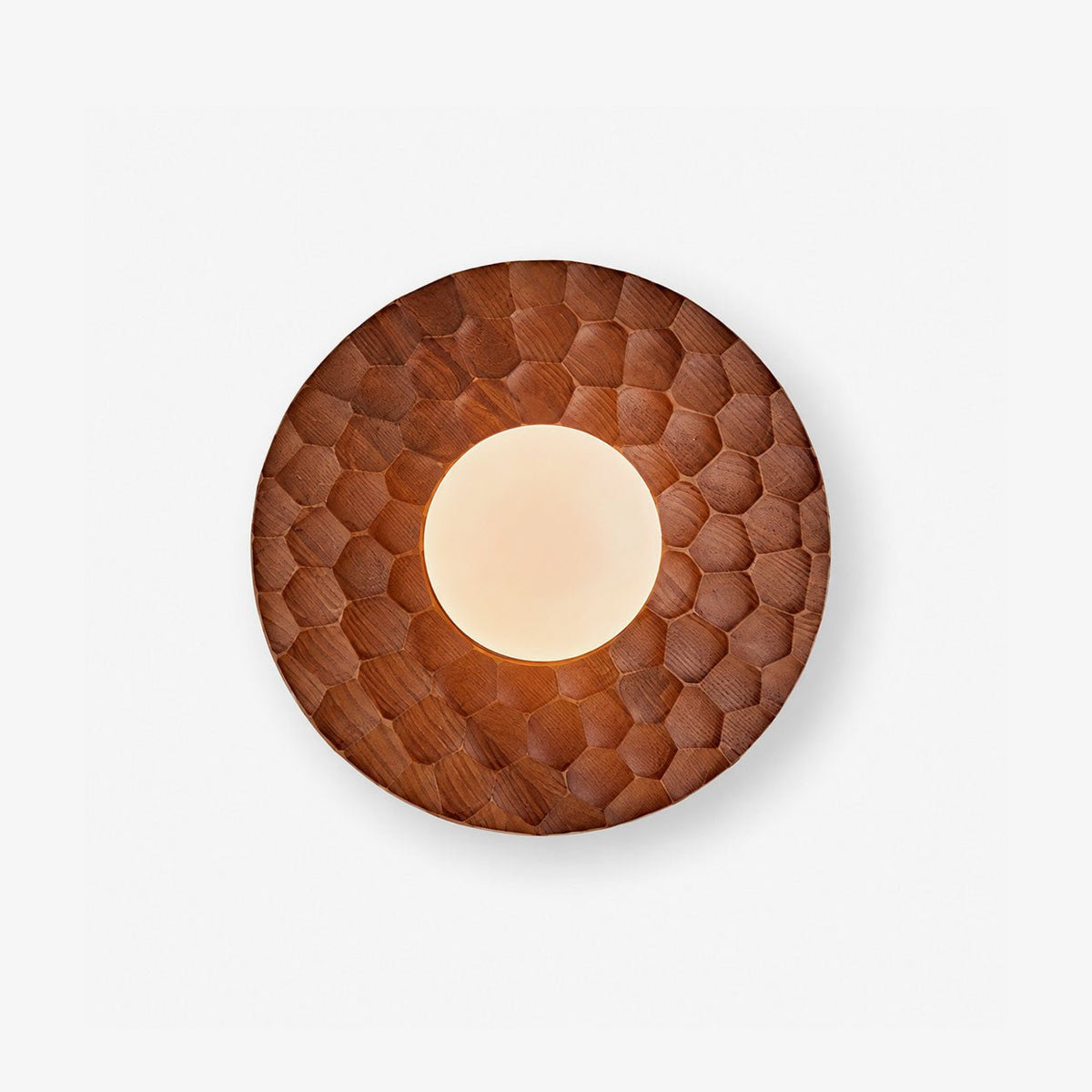 Carved Ash Wood Sconce — product view 1