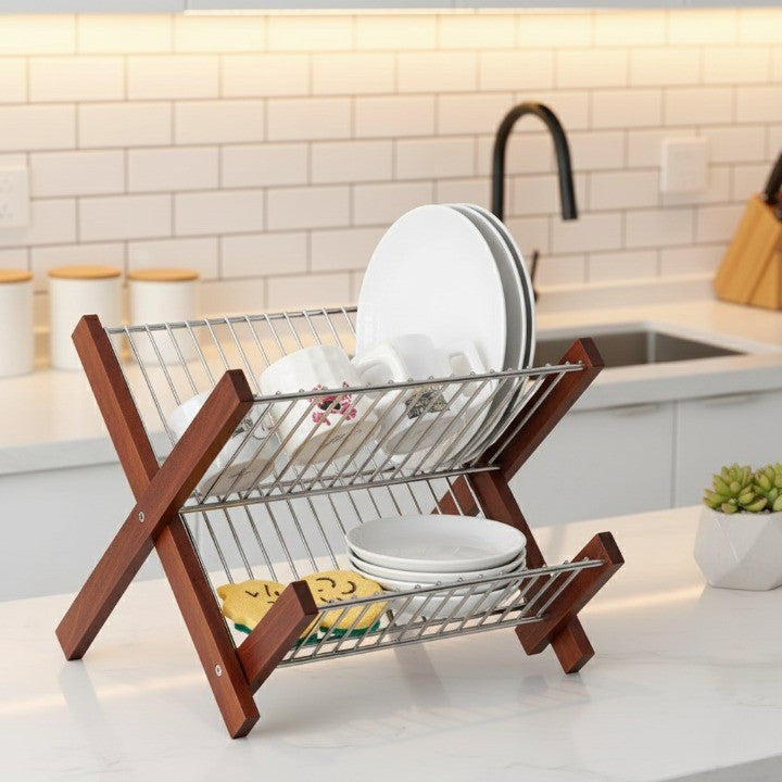 LoungeYard | Swift Fold Collapsible Dish Drying Rack — product view 3