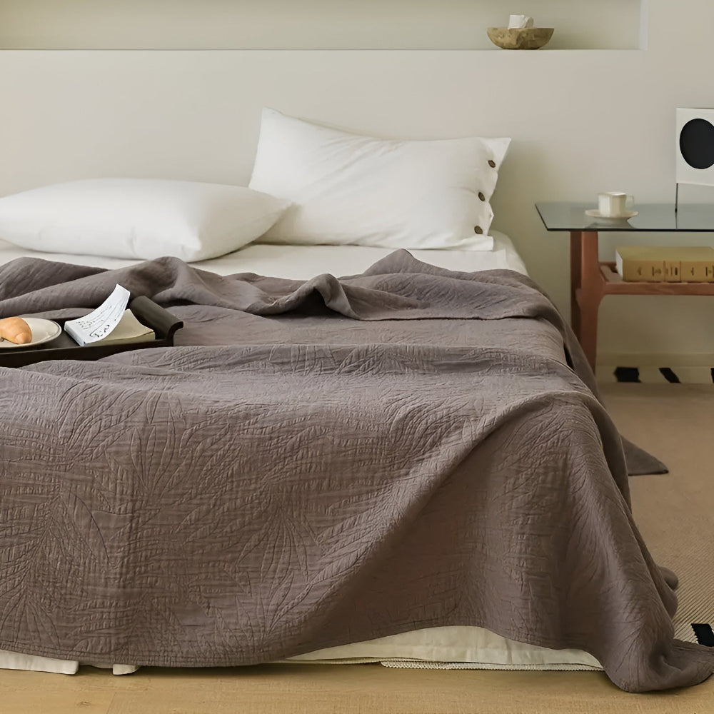 LoungeYard | Soft Leaf Cotton Blanket — product view 4