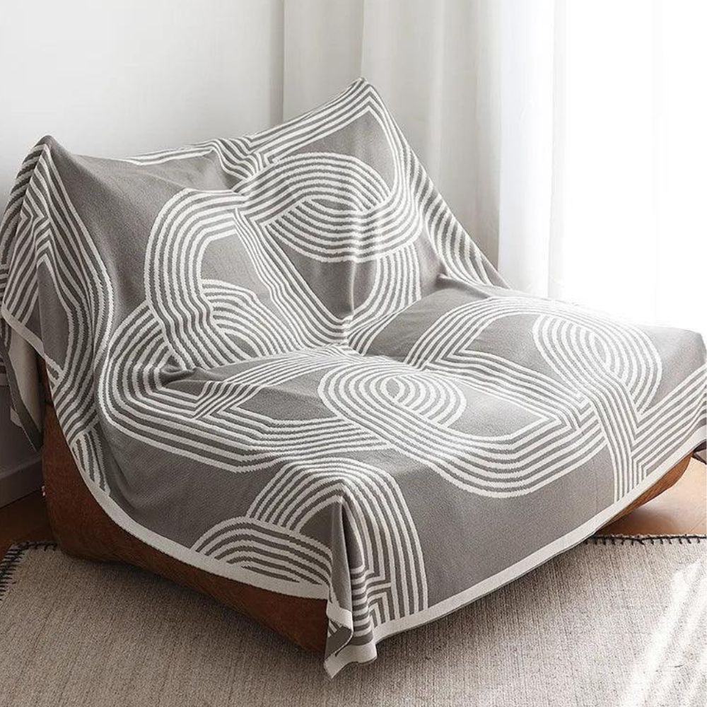 LoungeYard | Snuggle Maze Knit Blanket — product view 2