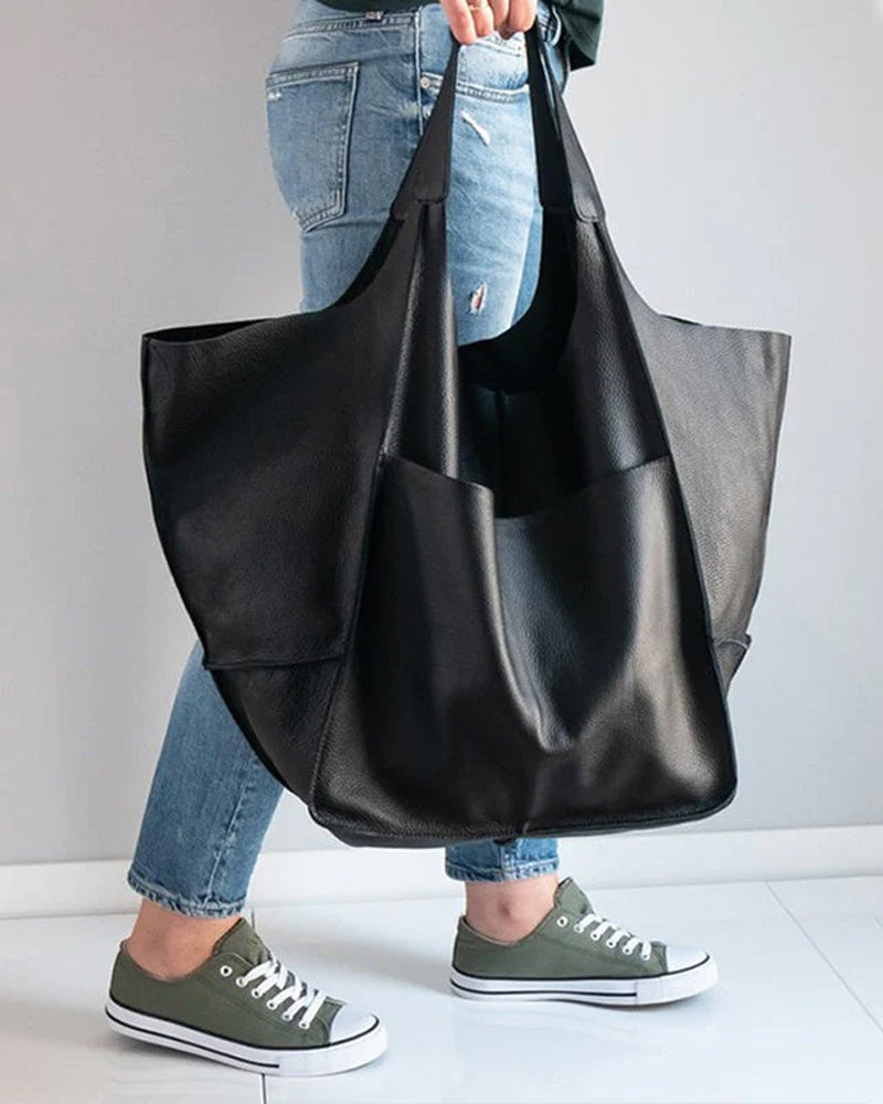 LoungeYard | Chic & Sustainable Leather Bag with Large Capacity - Elegant, Versatile Women's Handbag — product view 4