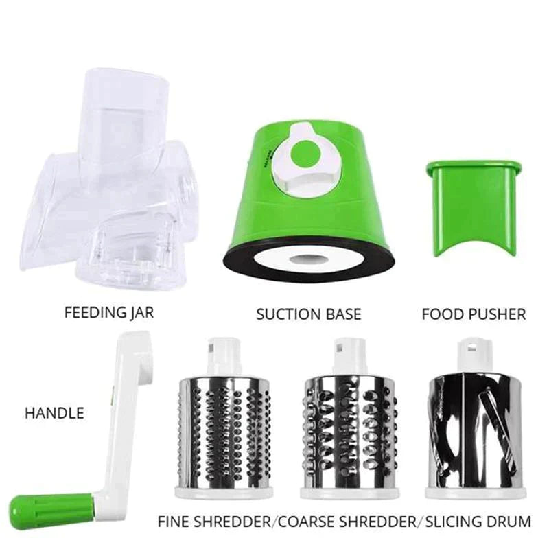 3 in 1 Rotary Cheese Grater Vegetable Slicer | LoungeYard — product view 6