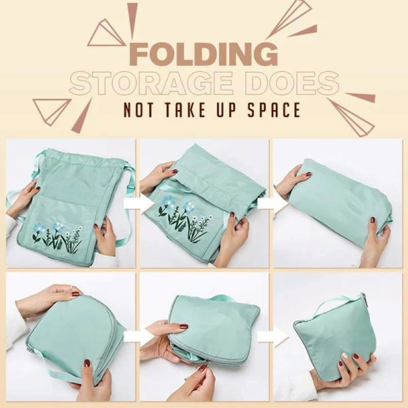 LoungeYard | Simple embroidered drawstring yoga bag — product view 5