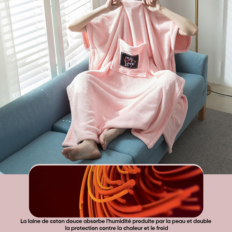 Terry bathrobe made of soft cotton fabric Girly | LoungeYard — product view 6