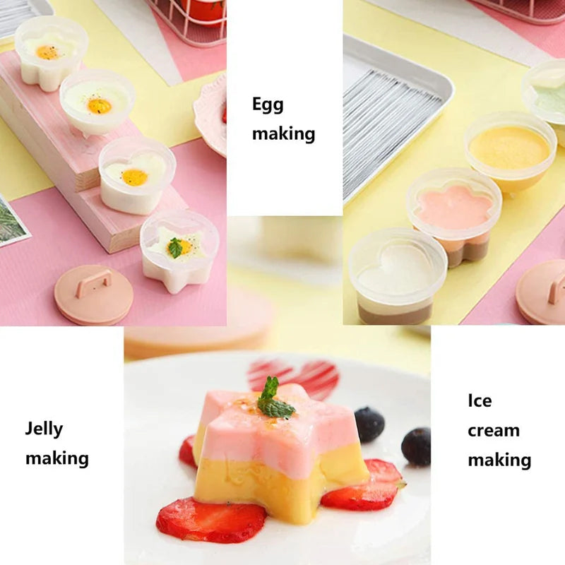 LoungeYard | Cute Boiled Egg Mold4 PCS/Set With Brush — product view 4