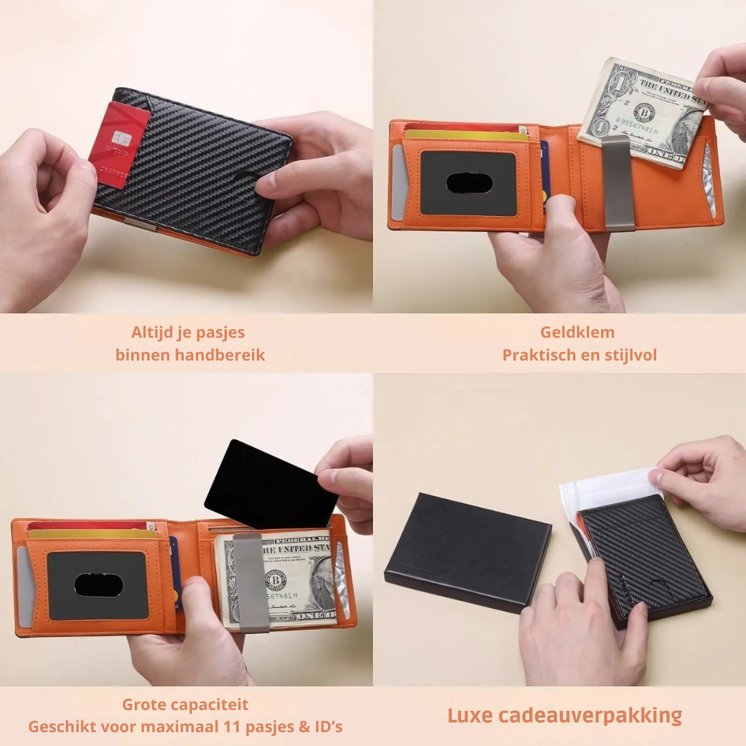 LoungeYard | SafeSlim RFID Leather Men's Wallet – Compact, Thin & Safe — product view 5