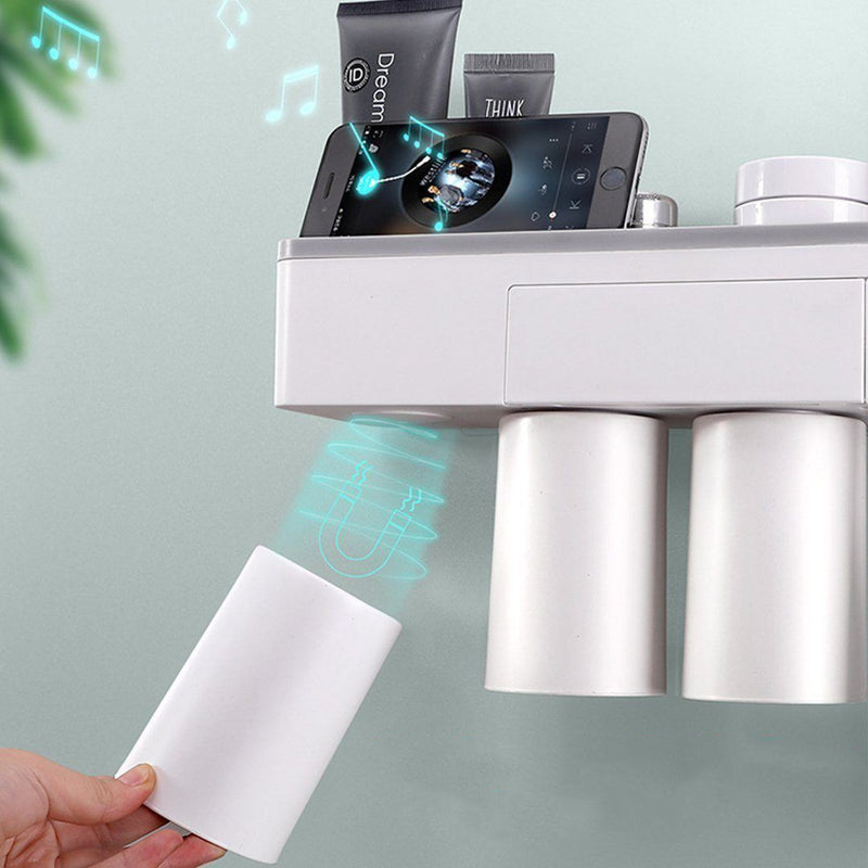 LoungeYard | Practical toothbrush holder set with toothpaste dispenser — product view 3