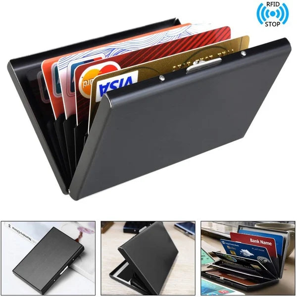 LoungeYard | Ultra-thin anti-theft brush anti-demagnetization metal card case — product view 4