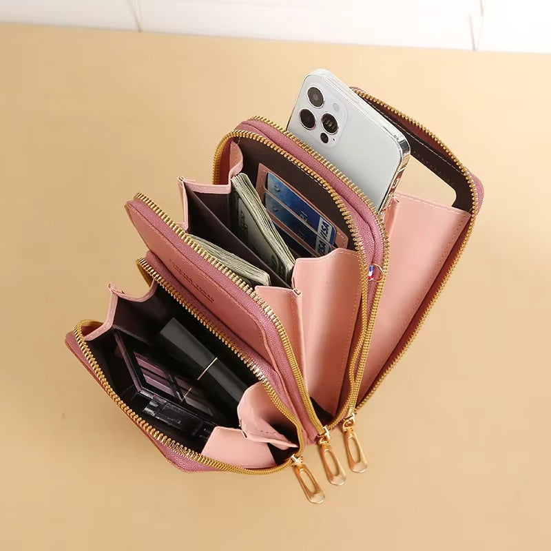 LoungeYard | Leather Crossbody Phone Bag | Over-the-Shoulder Phone Bag — product view 6