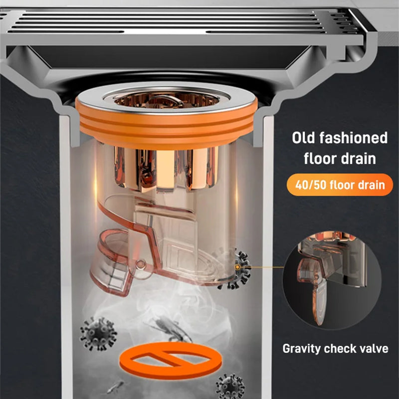 Universal double deodorant floor drain core | LoungeYard — product view 5