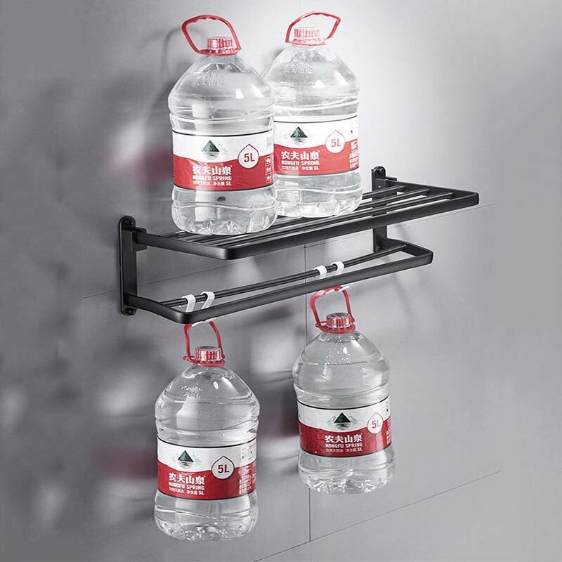 LoungeYard | Easy Organizer Bathroom Aluminum Foldable Towel Rack — product view 5