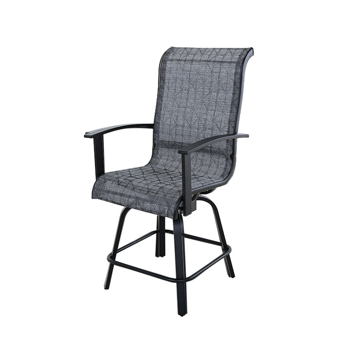 LOUNGE YARD 2 PCS High Foot Swivel Stool Bar Set with Rotation Function — product view 3