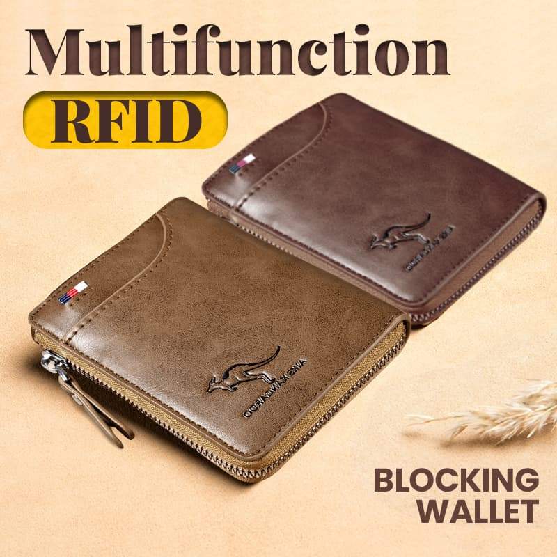LoungeYard | Men's Essentials-Multi-functional RFID Blocking Waterproof Durable PU Leather Wallet — product view 1