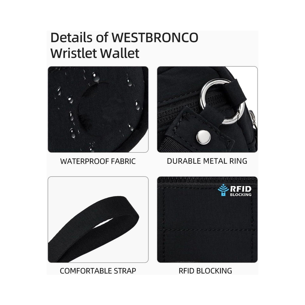 LoungeYard | Stylish Nylon Wristlet Wallet with Multiple Compartments — product view 2