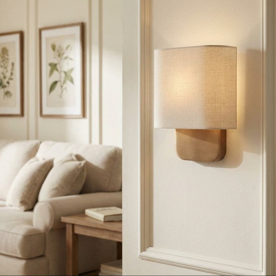 Nolvara Fabric Shade Wall Sconce, Push-Button Switch — product view 5