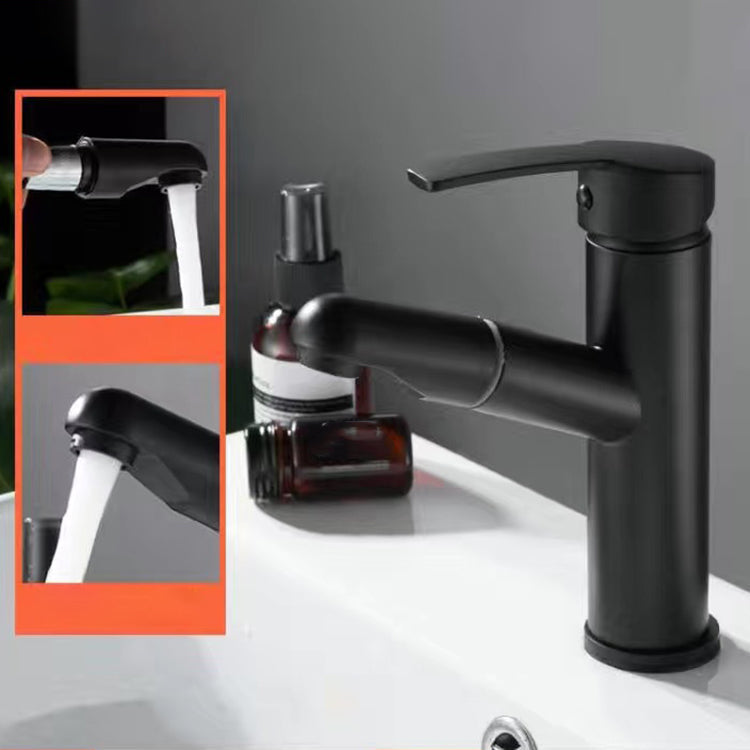 LoungeYard | Pull-out simple bathroom sink tap 1 hole single lever faucet — product view 1
