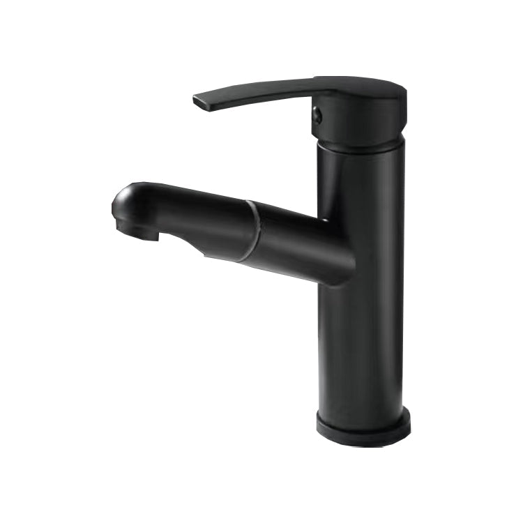 LoungeYard | Pull-out simple bathroom sink tap 1 hole single lever faucet — product view 2