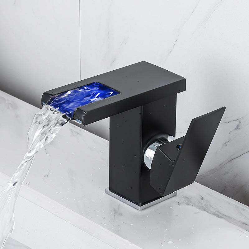 LoungeYard | Contemporary Sink Faucet Solid Color Low Arc Bathroom Sink Faucet — product view 6
