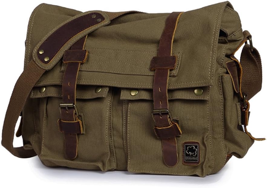 RetroCarry Bag – Vintage Canvas Shoulder Bag for Laptops LoungeYard — product view 2