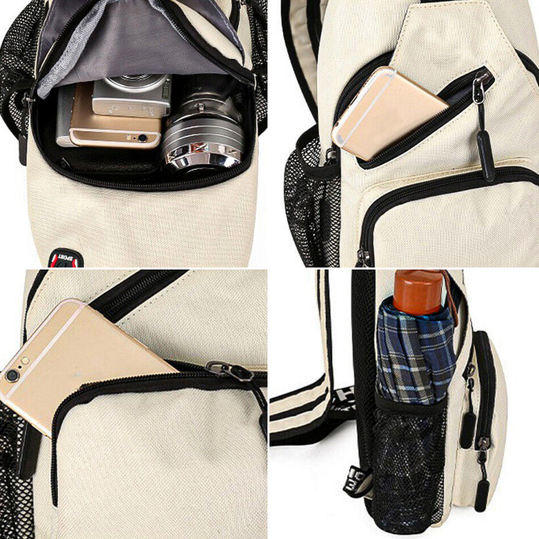 LoungeYard | Ladies Crossbody Bag - Canvas Outdoor Shoulder Bag with Multiple Carry Options — product view 3