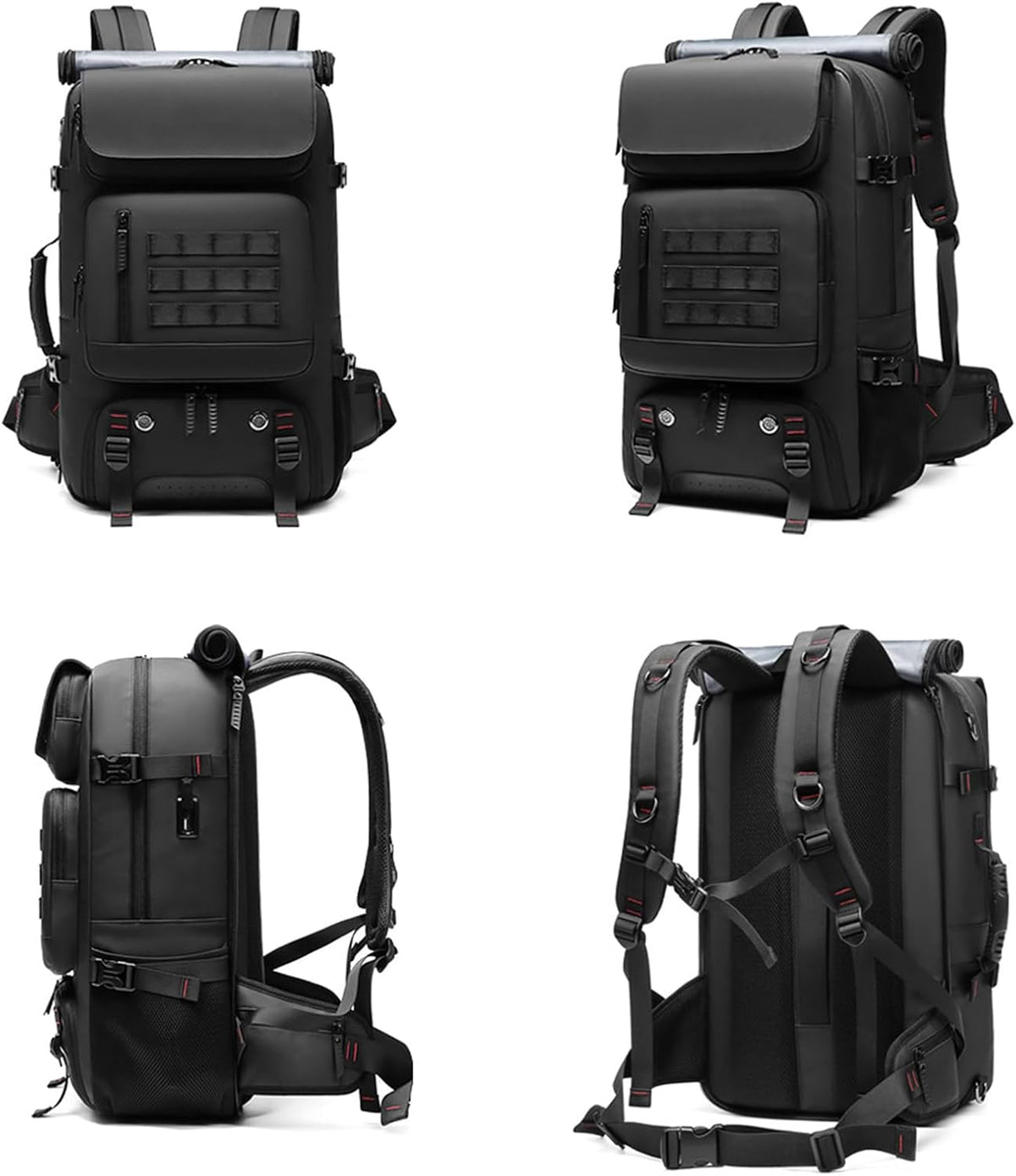 50L Waterproof Travel Backpack with Shoe Compartment & USB Port | LoungeYard — product view 2