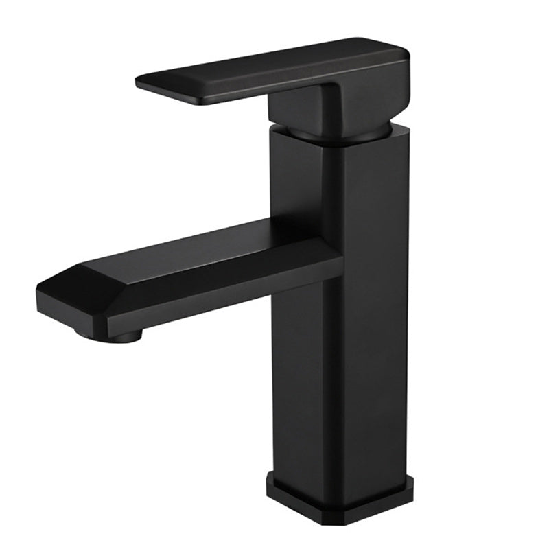 LoungeYard | Single Hole Faucet 6.69" H Modern Low Arc Bathroom Faucet — product view 6
