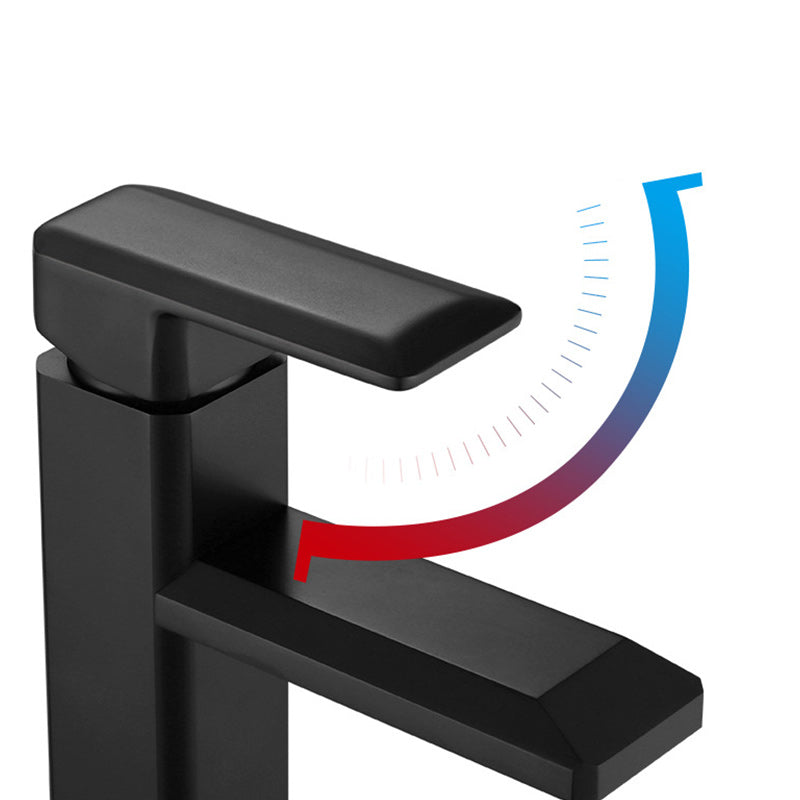 LoungeYard | Single Hole Faucet 6.69" H Modern Low Arc Bathroom Faucet — product view 2
