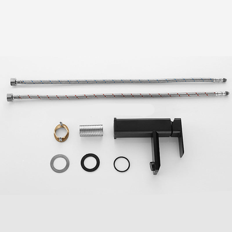 LoungeYard | Single Hole Faucet 6.69" H Modern Low Arc Bathroom Faucet — product view 3