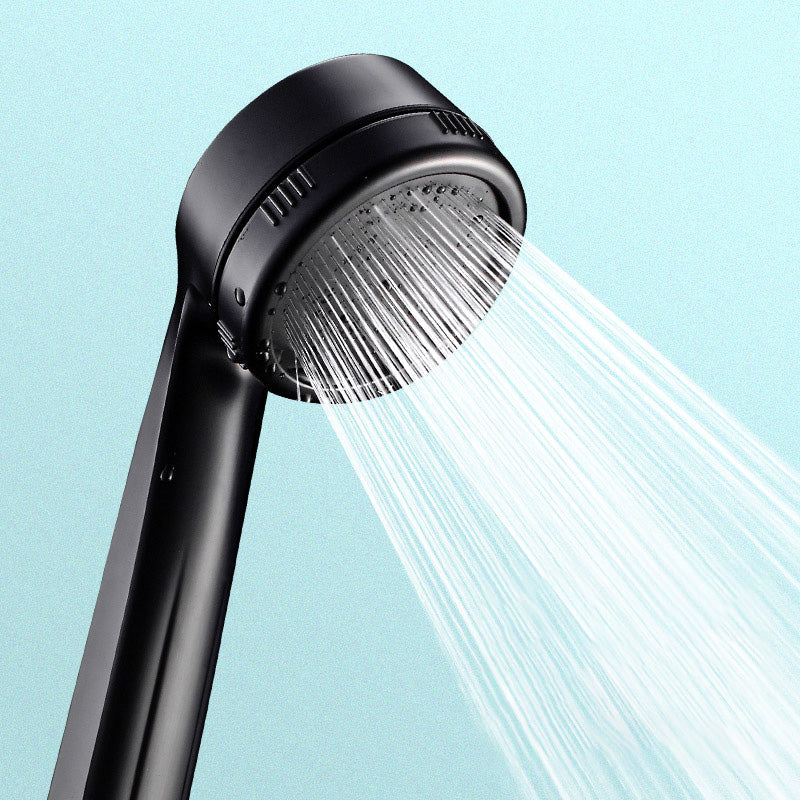 LoungeYard | Contemporary Shower Head Round Handheld Shower Head Combination in Black — product view 1