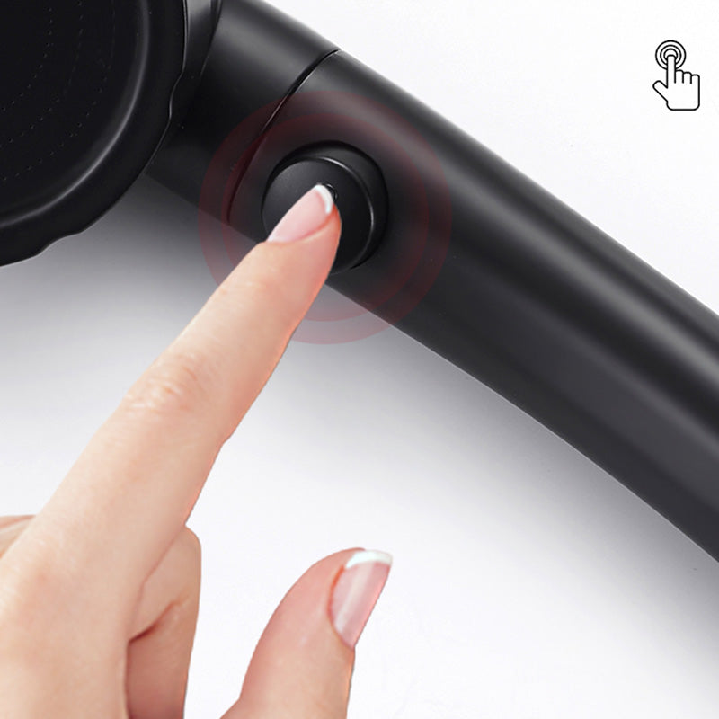 LoungeYard | Contemporary Shower Head Round Handheld Shower Head Combination in Black — product view 5