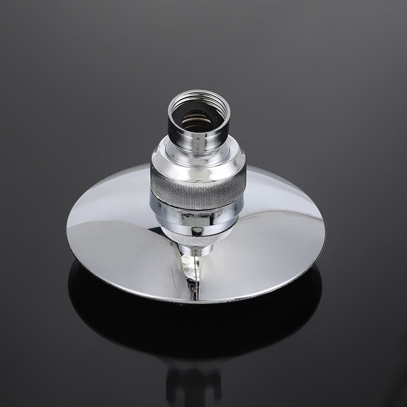 LoungeYard | Round Shape Shower Head Modern Swiveling Wall Mounted Fixed Shower Head — product view 4