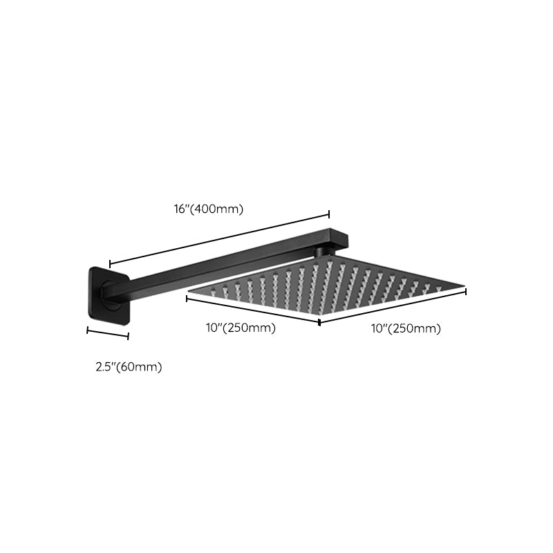 LoungeYard | Square and Round Shower Head made of Stainless Steel, Fixed Mounted Ceiling Shower Head in Black — product view 5