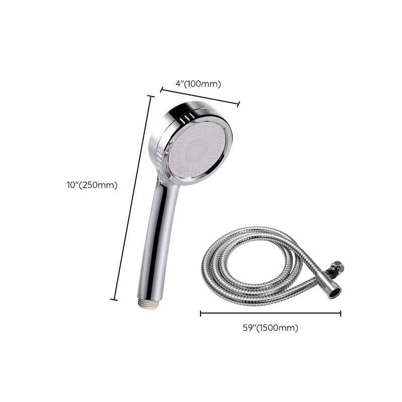 LoungeYard | Modern hand shower head 5 spray patterns Chrome Round Wall mounted shower head — product view 3