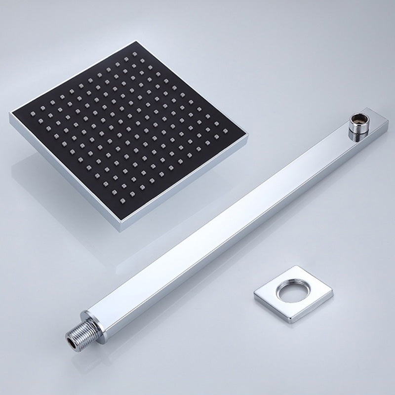 LoungeYard | Modern square fixed shower head with shower arm Wall-mounted shower head made of stainless steel — product view 7