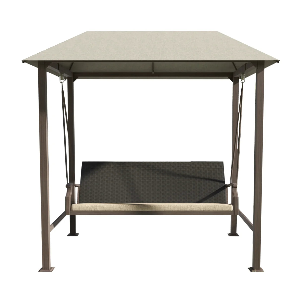 LOUNGE YARD Outdoor Porch Swing 3-Seat with Canopy and Removable Cushion for Garden, Backyard, Poolside — product view 2