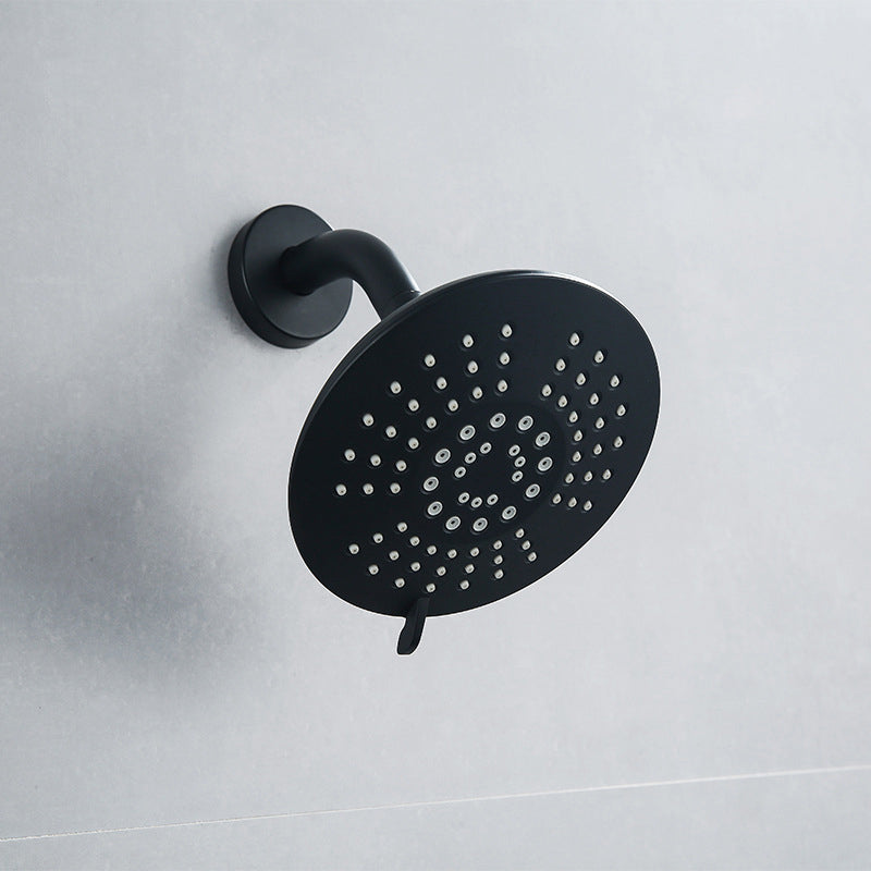 LoungeYard | Round Fixed Shower Head Matte Black 5 Spray Patterns Wall Mounted Shower Head — product view 5