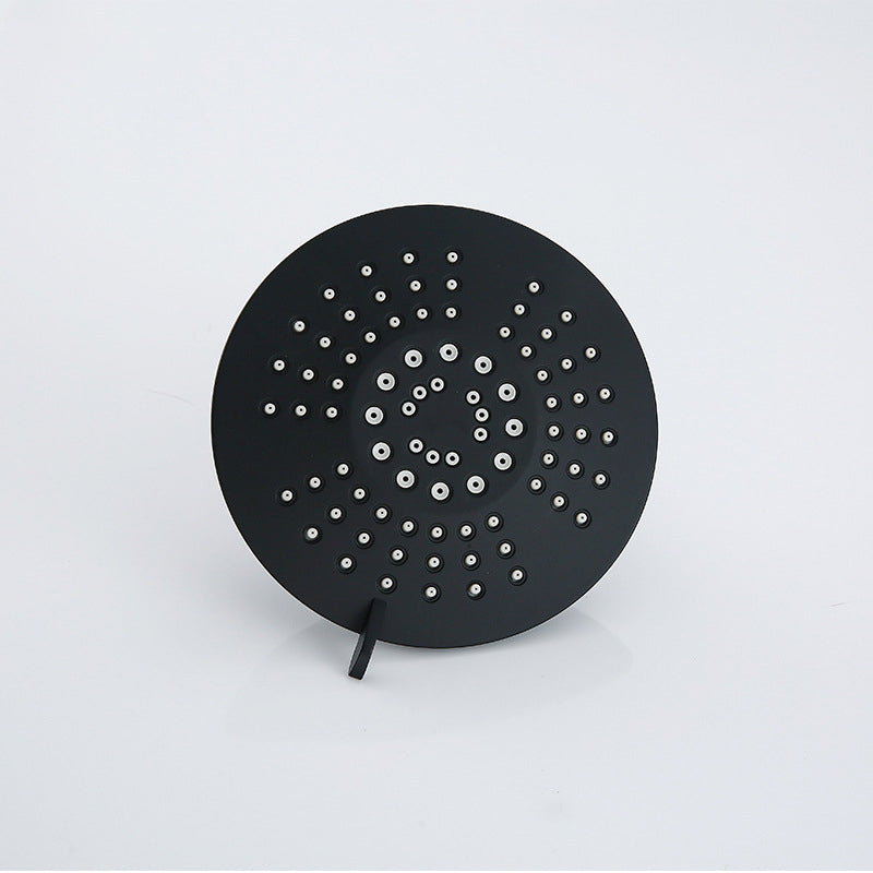 LoungeYard | Round Fixed Shower Head Matte Black 5 Spray Patterns Wall Mounted Shower Head — product view 2