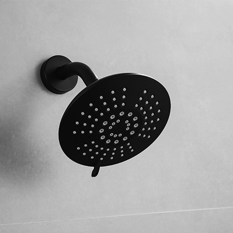 LoungeYard | Round Fixed Shower Head Matte Black 5 Spray Patterns Wall Mounted Shower Head — product view 1