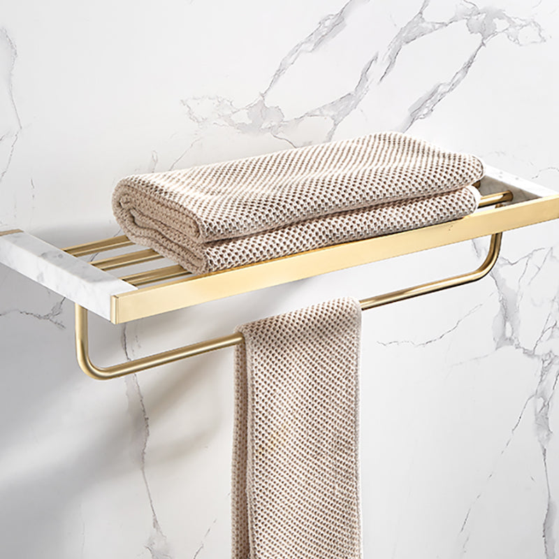 LoungeYard | Metal and Marble Bathroom Accessory Single or in Set in Gold — product view 3