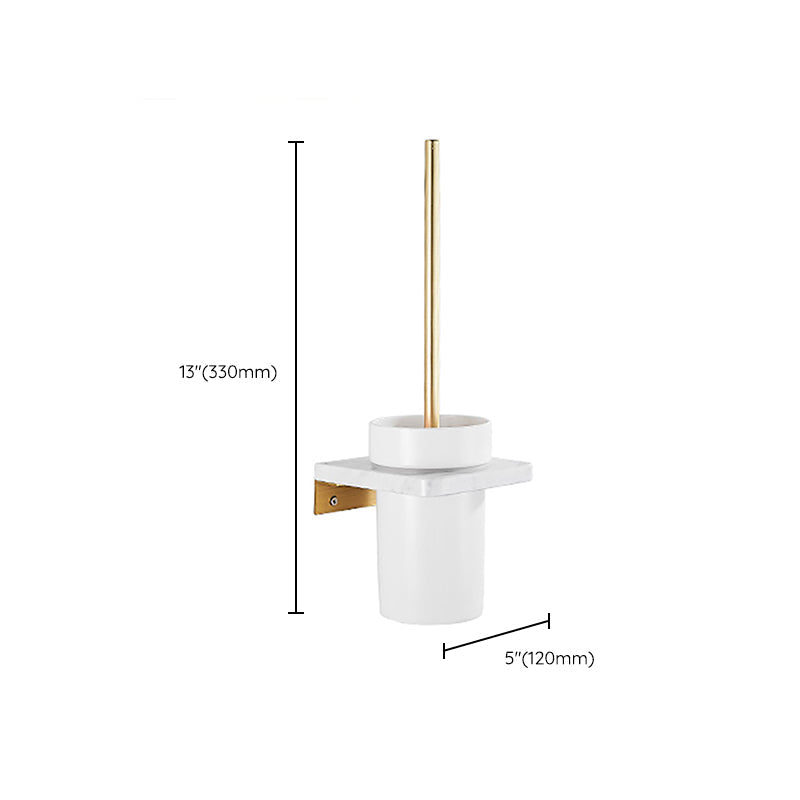 LoungeYard | Metal and Marble Bathroom Accessory Single or in Set in Gold — product view 4