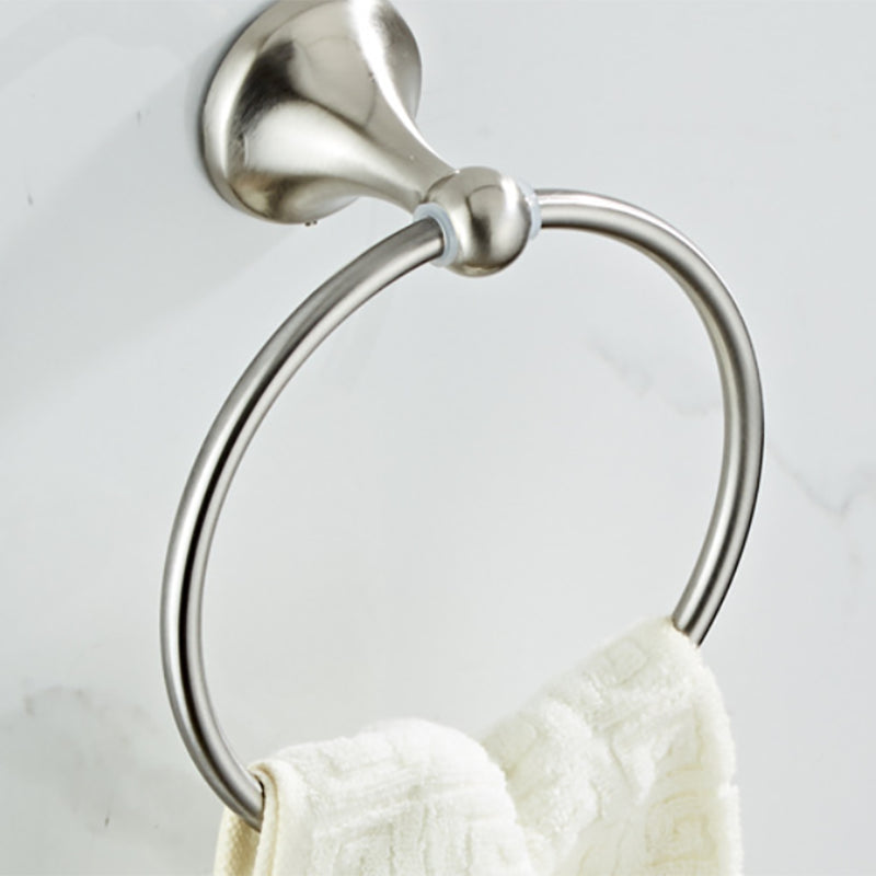 LoungeYard | Metal Bathroom Set Traditional Style Nickel Bathroom Accessories Set — product view 5