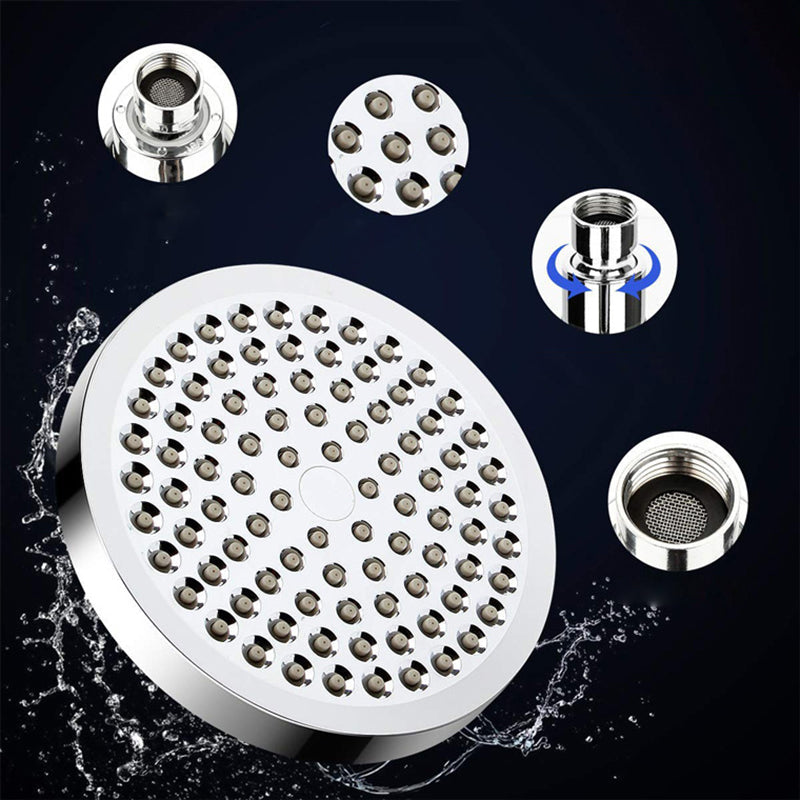 LoungeYard | Silver Dual Showerhead with Hose Modern Style Wall Mounted Showerhead — product view 2