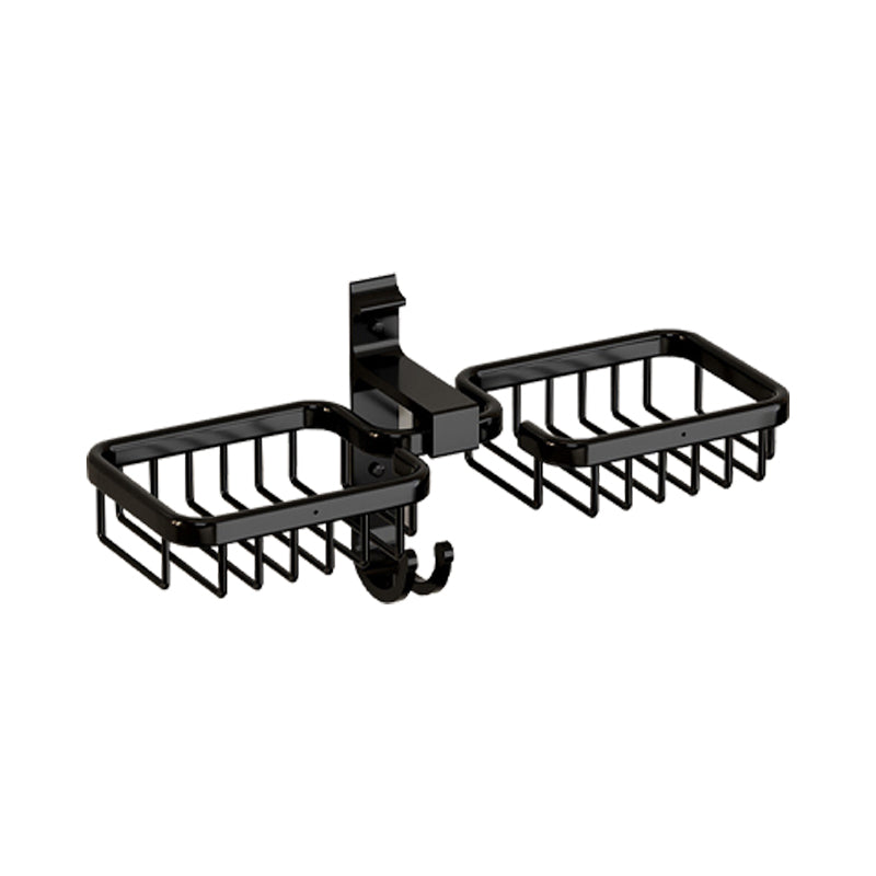 LoungeYard | Modern Bathroom Accessory Set Shelf Black/Silver/Grey Bathroom Accessories Set — product view 4